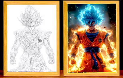 Aura Saiyan Cuadro LED