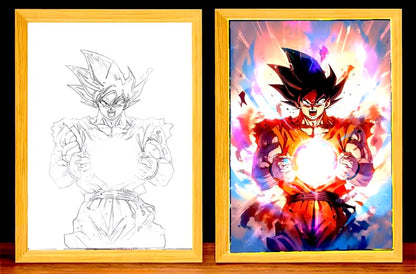 Aura Saiyan Cuadro LED