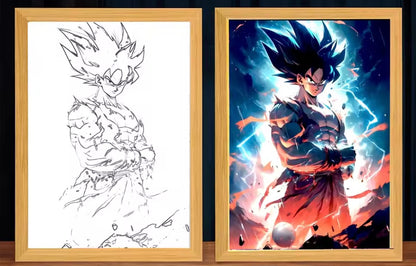 Aura Saiyan Cuadro LED